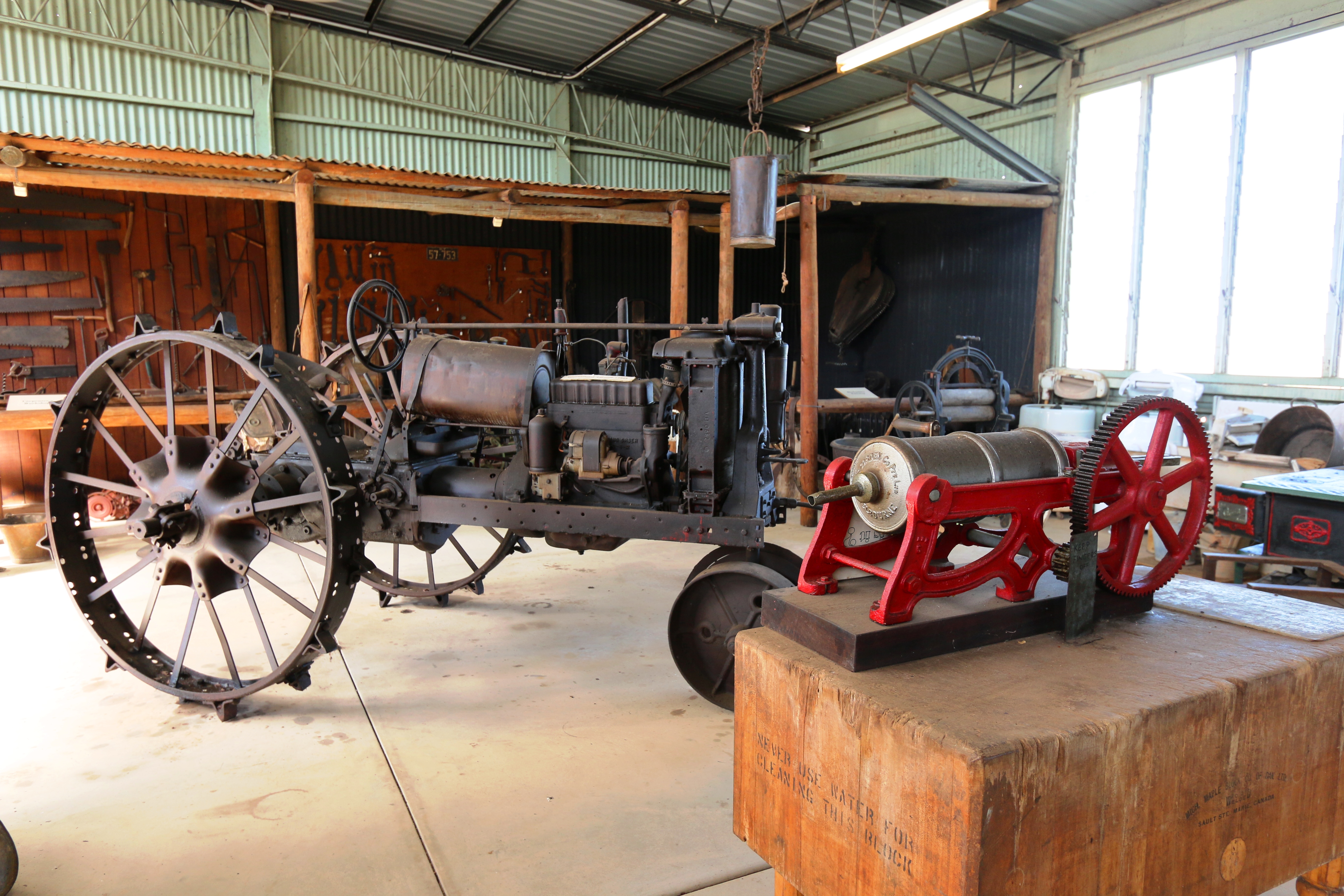 Historic machinery shed